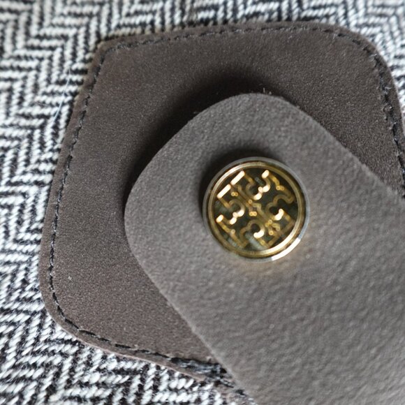 Tory Burch Blazer Brown Small Herringbone Tweed Jacket Toggle Front 22061513 - Picture 5 of 12